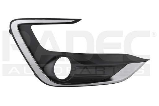 [003-1254-12] REJILLA FASCIA DELANTERA FD FIGO 19-21 C/HOYO P/FARO F/CROMADO TITANIUM L3 3 CILINDROS 1.5L 4/5 PUERTAS DER