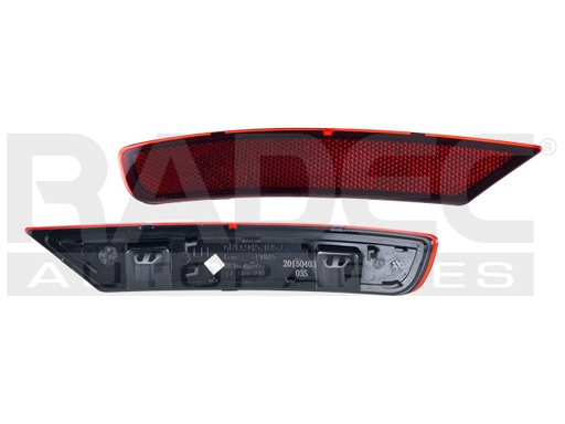 [013-3116-07] CUARTO REFLEJANTE TRASERO VW POLO 15-20 GTI L4 4 CILINDROS 1.8L 3 PUERTAS IZQ