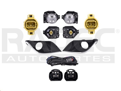 [016-0604-01] JUEGO FARO NIEBLA CV AVEO 18-23 LINEA NUEVA C/REJILLA FILO CROMADO CN