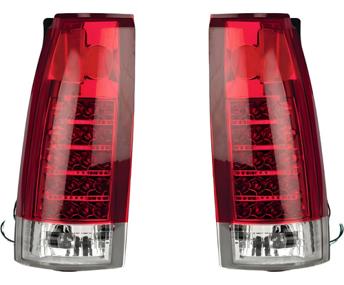 [016-0615-06] JUEGO CALAVERAS CV CHEYENNE/CUSTOM/SIERRA 92-98/SUBURBAN 92-99 BLANCO/ROJO EE LED