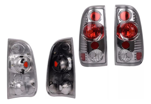 JUEGO CALAVERAS FD F-150/F-250 97-07/LOBO 97-03 TRANSPARENTE/ROJO TW