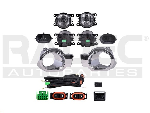 [016-1230-11] JUEGO FARO NIEBLA FD RANGER 13-16 C/REJILLA CROMADA CN