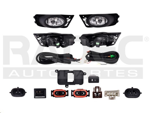 [016-1302-08] JUEGO FARO NIEBLA HD CIVIC 09-11 4 PUERTAS C/PARRILLA CN