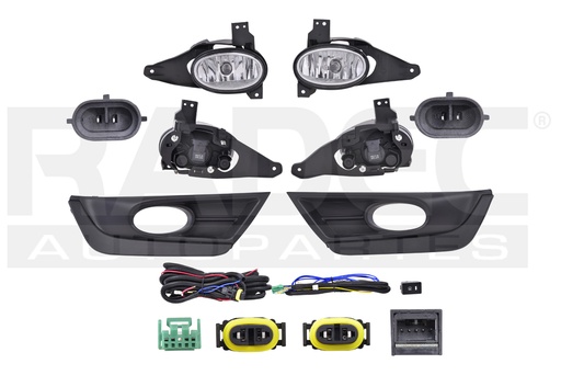 [016-1303-03] JUEGO FARO NIEBLA HD CR-V 17-18 C/CABLES C/REJILLAS NEGRAS C/FOCOS CN