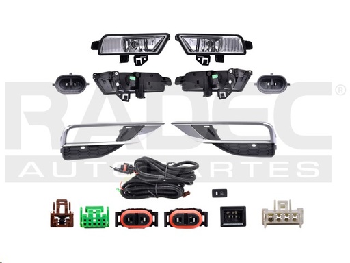 [016-1303-06] JUEGO FARO NIEBLA HD CR-V 15-16 C/REJILLA FILO CROMADO CN