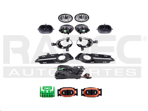 [016-1313-00] JUEGO FARO NIEBLA HD HR-V 16-18 C/REJILLA FILO CROMADO CN