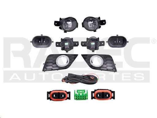 [016-2316-02] JUEGO FARO NIEBLA NS SENTRA 17-19 C/REJILLA FILO CROMADO CN