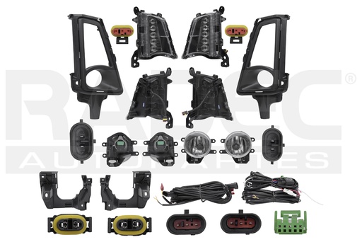 [016-3005-03] JUEGO FARO NIEBLA TY HIACE 20-23 C/REJILLAS C/LEDS CN