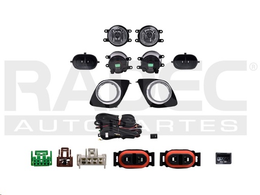 [016-3011-02] JUEGO FARO NIEBLA TY RAV 4 09-12 C/REJILLA FILO CROMADO CN