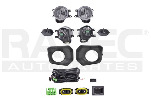 [016-3015-02] JUEGO FARO NIEBLA TY TACOMA 16-23 C/CABLES C/REJILLAS NEGRAS C/FOCOS CN