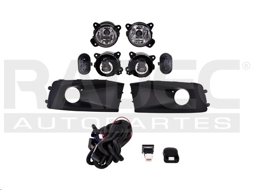 [016-3127-00] JUEGO FARO NIEBLA VW SAVEIRO 14-16 C/CABLES C/REJILLAS NEGRAS C/FOCOS CN
