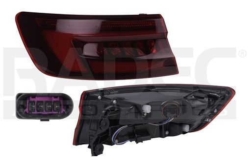 [017-0202-45] CALAVERA EXTERIOR AD A4 17-19 EUROPEO 4 PUERTAS OBSCURA C/LEDS DEPO IZQ