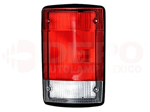 [017-1207-00] CALAVERA FD ECONOLINE 95-14 BLANCO/ROJO S/FOCO DEPO DER