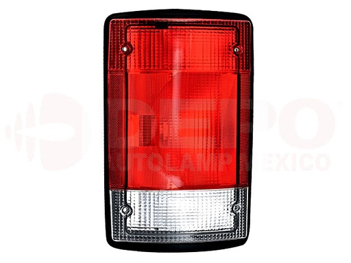[017-1207-01] CALAVERA FD ECONOLINE 95-14 BLANCO/ROJO S/FOCO DEPO IZQ