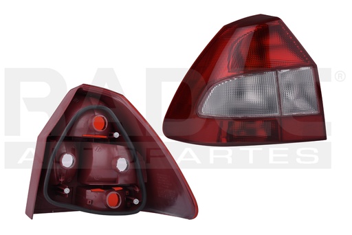 [017-1217-31] CALAVERA FD FIESTA/IKON 04-07 4 PUERTAS BLANCO/ROJO S/FOCO DEPO IZQ