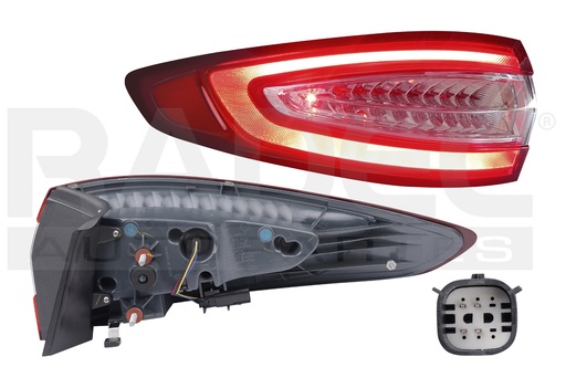 [017-1221-23] CALAVERA EXTERIOR FD FUSION TITANIUM 13-16 C/LEDS DEPO IZQ