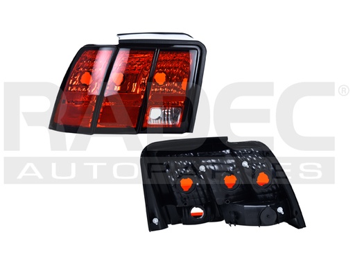 [017-1228-11] CALAVERA FD MUSTANG 99-04 AMBAR/BLANCO/ROJO ABOMBADA TYC IZQ