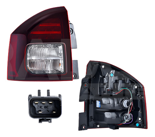 [017-1604-05] CALAVERA JP COMPASS 14-17 ROJA/OBSCURA C/LEDS DEPO IZQ