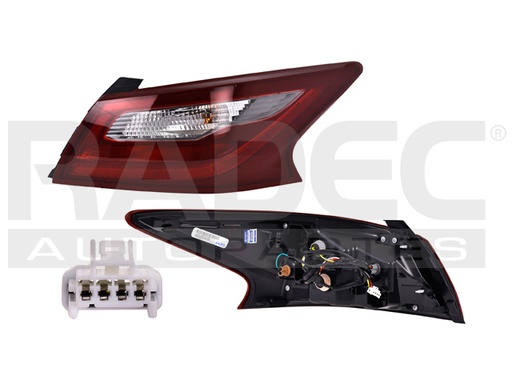 [017-2302-46] CALAVERA EXTERIOR NS ALTIMA 17-18 ROJO/GRIS C/FOCO DEPO DER