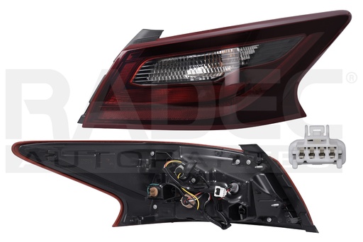 [017-2302-56] CALAVERA EXTERIOR NS ALTIMA 17-18 ROJO/NEGRO C/FOCO DEPO DER