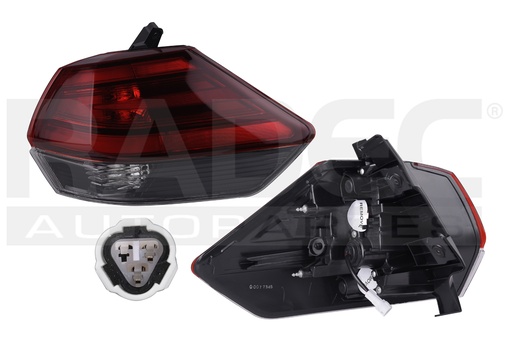 [017-2324-28] CALAVERA EXTERIOR NS X-TRAIL 18-22 AMERICANO 17-19 OBSCURA C/LEDS DEPO DER