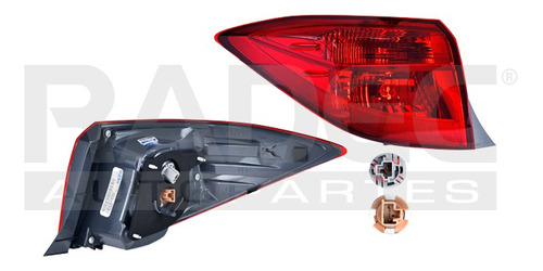 [017-3004-67] CALAVERA EXTERIOR TY COROLLA 17-19 ROJO C/LEDS DEPO IZQ