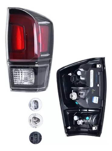 [017-3015-18] CALAVERA TY TACOMA 16-23 BISEL NEGRO/ROJO C/FOCO DEPO DER