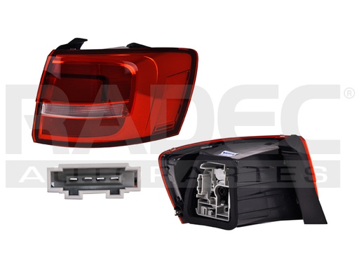 [017-3112-72] CALAVERA EXTERIOR VW JETTA 15-18 CLARA C/LEDS DEPO DER