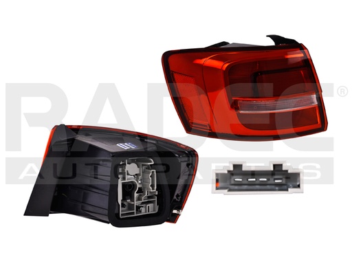 [017-3112-73] CALAVERA EXTERIOR VW JETTA 15-18 CLARA C/LEDS DEPO IZQ