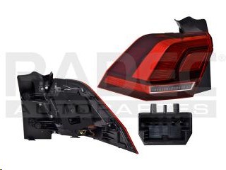 [017-3126-09] CALAVERA EXTERIOR VW TIGUAN 18-21 C/LEDS DEPO IZQ