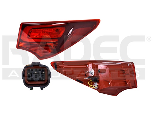 [017-3404-06] CALAVERA EXTERIOR HY SANTA FE 17-18 C/FOCO S/LEDS DEPO DER