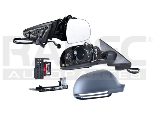 [018-0201-06] ESPEJO AD A3 09-13 5 PUERTAS ELECTRICO ABATIBLE C/DESEMPANANTE C/DIRECCIONAL P/PINTAR TDI/SPORTBACK/S/BASE DER