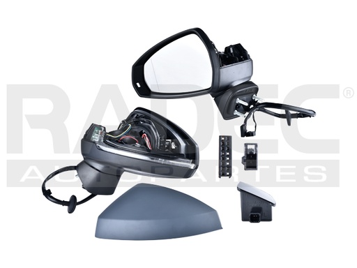 [018-0201-17] ESPEJO AD A3 13-15 3 Y 5 PUERTAS ELECTRICO E/ABATIBLE C/DESEMPANANTE C/ DIRECCIONAL C/LUZ LAT P/PINTAR TDI/SPORTBACK/CABRIO/S/ATTRACTION/AMBIENTE/BASE IZQ