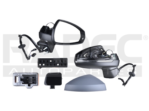 [018-0201-24] ESPEJO AD A3 13-15 4 PUERTAS ELECTRICO E/ABATIBLE C/DESEMPANANTE C/DIRECCIONAL C/LUZ LAT C/MEMORIA P/PINTAR TDI/SPORTBACK/CABRIO/S/ATTRACTION/AMBIENTE/BASE DER