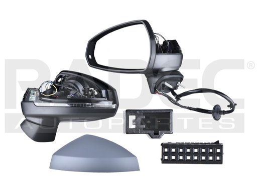 [018-0201-25] ESPEJO AD A3 13-15 4 PUERTAS ELECTRICO E/ABATIBLE C/DESEMPANANTE C/DIRECCIONAL C/LUZ LAT C/MEMORIA P/PINTAR TDI/SPORTBACK/CABRIO/S/ATTRACTION/AMBIENTE/BASE IZQ