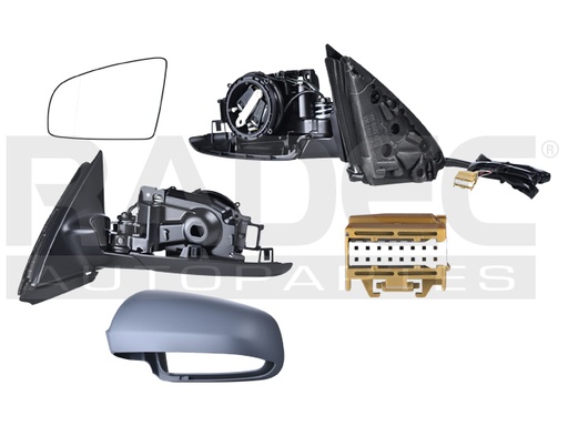 [018-0202-01] ESPEJO AD A4 00-07 ELECTRICO C/DESEMPANANTE P/PINTAR 5 PINES 3.0 QUATTRO/3.0/TDI 2.5 QUATTRO/TDI 2.5/2.4/TFSI 2.0 QUATTRO/TDI 1.9 QUATTRO/T1.8 QUATTRO/FSI 2.0/2.0/TDI 1.9/T1.8L IZQ