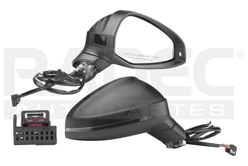 [018-0202-12] ESPEJO AD A4 17-19 ELECTRICO C/DESEMPANANTE C/DIRECCIONAL P/SENSOR DE PROXIMIDAD P/PINTAR 8 PINES DYNAMIC/KOMFORT/PREMIUM/PLUS/PRESTIGE/PROGRESSIV/S LINE/SELECT/TECHNIK DER