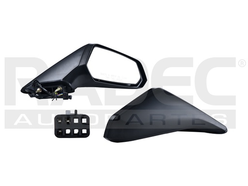 [018-0608-02] ESPEJO CV CAMARO 10-15 ELECTRICO P/PINTAR 3 PINES 2SS/1SS/1LT/ZL1/Z-28/SS/LS/LT V6/V8 6/8CILINDROS 3.6/6.2/7.0L 2 PUERTAS DER