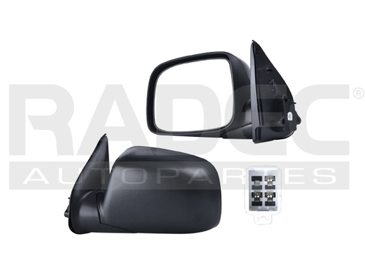 [018-0616-03] ESPEJO CV COLORADO 04-12 ELECTRICO CORRUGADO NEGRO 3 PINES Z85/WT/SPORT/BASE/LS/LT/Z71/SL/SLE/SLT IZQ