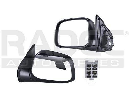 [018-0616-09] ESPEJO CV COLORADO 04-12 ELECTRICO CROMADO 3 PINES IZQ