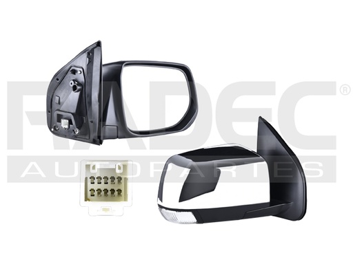 [018-0616-12] ESPEJO CV COLORADO 13-15 ELECTRICO C/DIRECCIONAL CROMADO 5 PINES DER