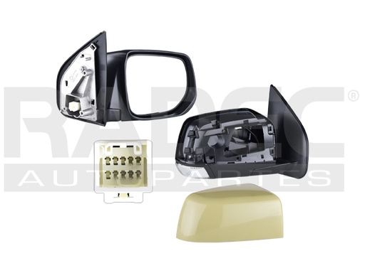 [018-0616-14] ESPEJO CV COLORADO 13-15 ELECTRICO C/DIRECCIONAL P/PINTAR 5 PINES DER