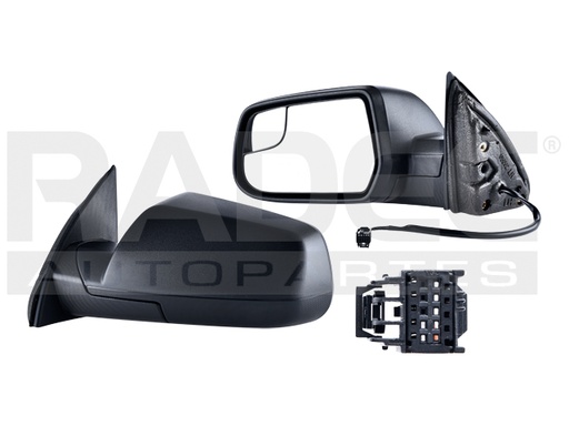 [018-0622-13] ESPEJO CV EQUINOX 10-15 ELECTRICO C/PUNTO CIEGO 4 PINES CORRUGADO IZQ