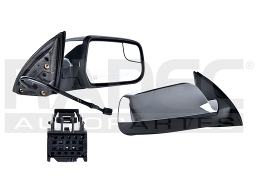 [018-0622-16] ESPEJO CV EQUINOX 10-15 ELECTRICO C/DESENPANANTE C/PUNTO CIEGO CROMADO L/LTZ/LS/LT/DENALI/SLE/SLT L4/V6 4/6 CILINDROS 2.4/3.6L 4 PUERTAS DER