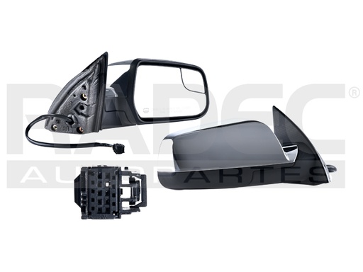 [018-0622-18] ESPEJO CV EQUINOX 10-15 ELECTRICO C/DESENPANANTE C/MEMORIA C/PUNTO CIEGO CROMADO L/LTZ/LS/LT/DENALI/SLE/SLT L4/V6 4/6 CILINDROS 2.4/3.6L 4 PUERTAS DER