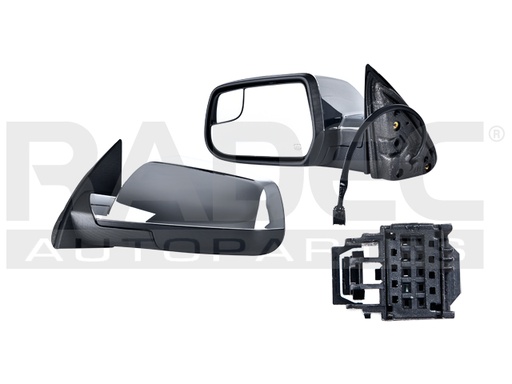 [018-0622-19] ESPEJO CV EQUINOX 10-15 ELECTRICO C/DESENPANANTE C/MEMORIA C/PUNTO CIEGO CROMADO L/LTZ/LS/LT/DENALI/SLE/SLT L4/V6 4/6 CILINDROS 2.4/3.6L 4 PUERTAS IZQ