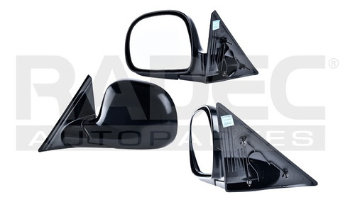 [018-0635-07] ESPEJO CV S-10 95-97 MANUAL NEGRO XS/S/DELUXE/ENVOY/ZR2/SLS/SS/BASE/LS/LT/SL/SLE/SLT V6 6 CILINDROS 2.2/4.3L 2/4 PUERTAS IZQ