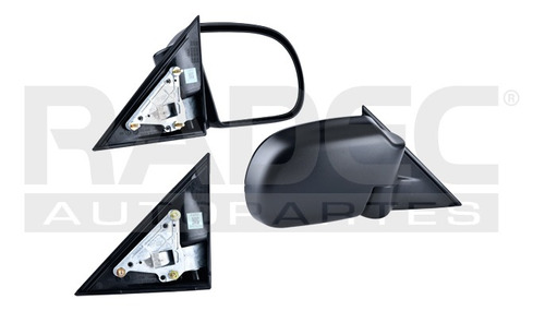 [018-0635-10] ESPEJO CV S-10 98-04 MANUAL NEGRO DIAMOND/XTREME/ZR5/ENVOY/ZR2/SLS/SS/LTZ/BASE/LS/DENALI/SL/SLE/SLT V6 6 CILINDROS 2.2/4.3L 2/4 PUERTAS DER