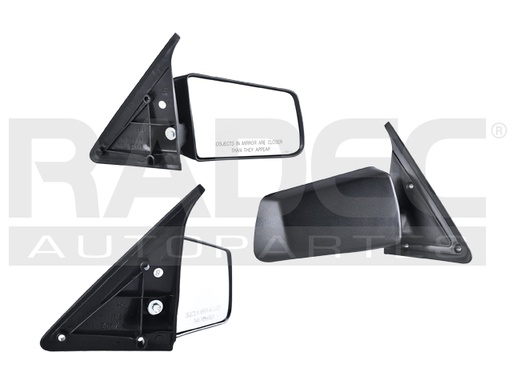 [018-0635-12] ESPEJO CV S-10/SONOMA 82-94 CHICO AMERICANO MANUAL NEGRO HIGH/TIMBERLINE/EL/SLS/GT/SPORT/BASE/SLE DER
