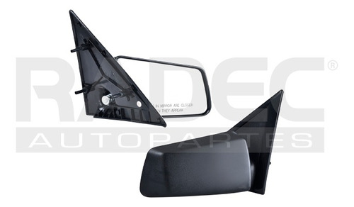 [018-0635-14] ESPEJO CV S-10/SONOMA 95-04 CHICO AMERICANO MANUAL NEGRO EXTREME/ZR5/ZR2/SLS/SS/BASE/LS/SL/SLE DER